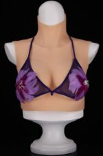 high neck silicone breast forms crossdresser boobs drag queen breastplate v6 a cup