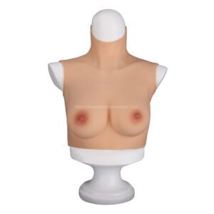 High Neck Silicone Breast Forms Crossdresser Boobs Drag Queen Breastplate A Cup (6)