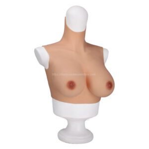 High Neck Silicone Breast Forms Crossdresser Boobs Drag Queen Breastplate D Cup (4)