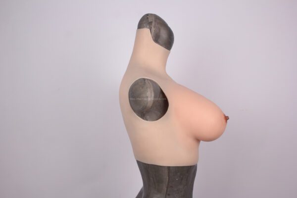 High Neck Silicone Breast Forms Crossdresser Boobs Drag Queen Breastplate E Cup (Thin) (16)