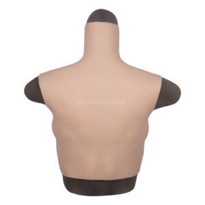High Neck Silicone Breast Forms Crossdresser Boobs Drag Queen Breastplate H Cup (Thin) (4)