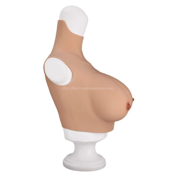 High Neck Silicone Breast Forms Crossdresser Boobs Drag Queen Breastplate V6 H Cup (3)