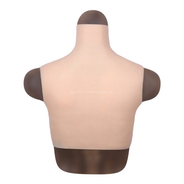 High-Neck-Silicone-Breast-Forms-Drag-Queen-Breastplate-Half-Upper-Vest-B-Cup-Thin-6