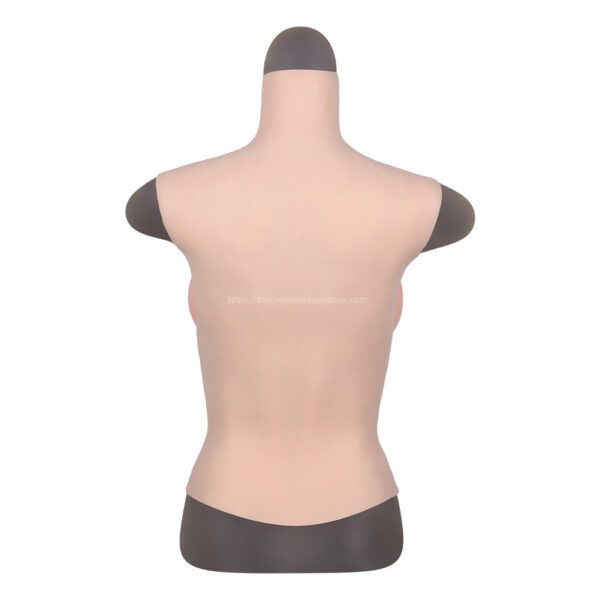 High Neck Silicone Breast Forms Half Body Crossdresser Boobs Drag Queen Breastplate H Cup (5)