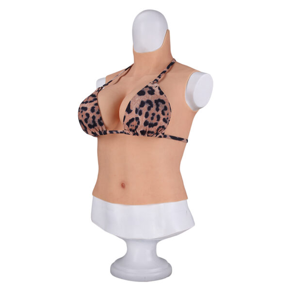 high neck silicone breast forms half body crossdresser boobs drag queen breastplate v6 c cup