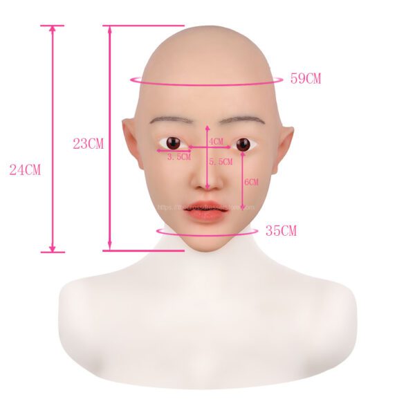 Realistic Silicone Head Mask Crossdresser Masks Female Hayley (1)
