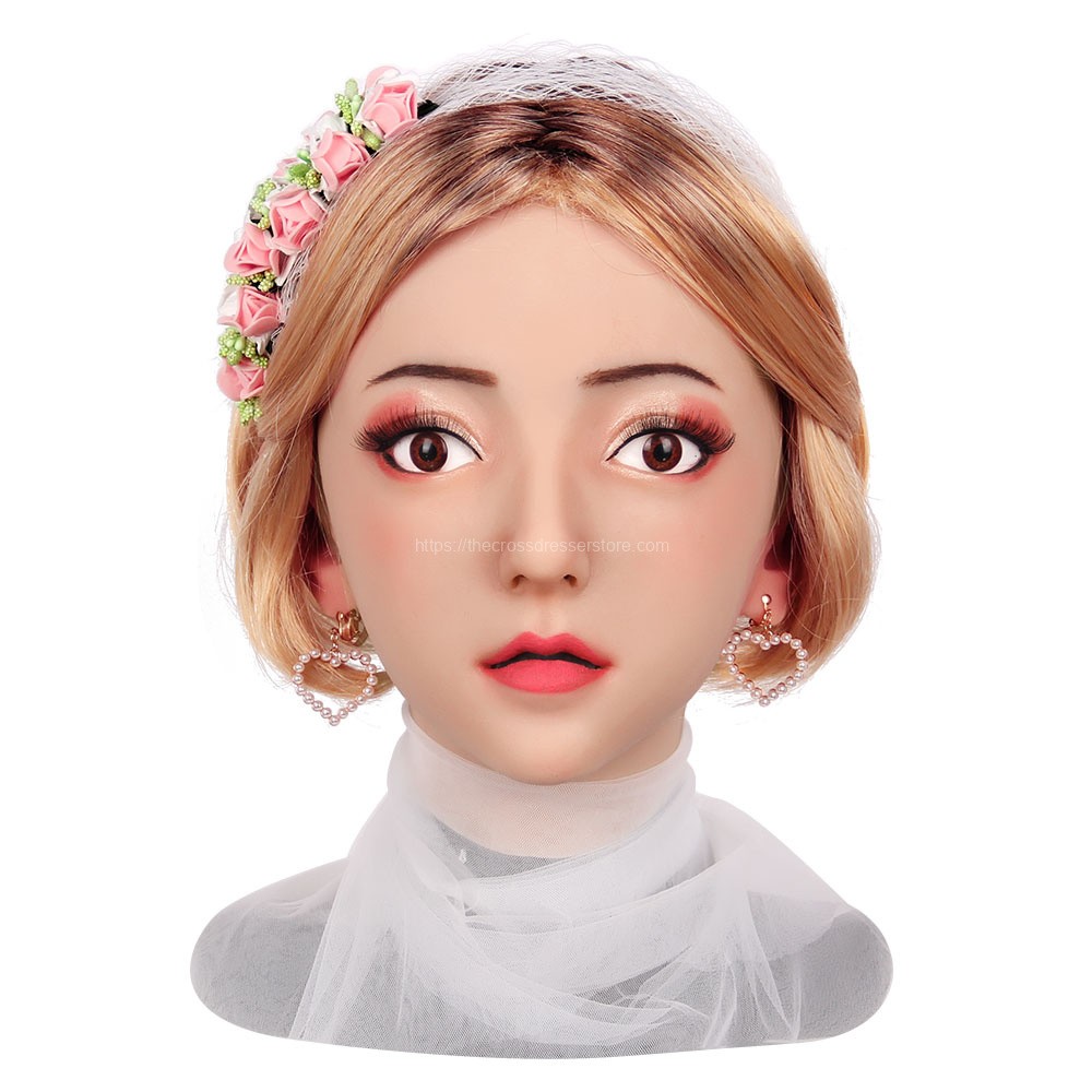Realistic Silicone Head Mask Crossdresser Masks Female Kris (8)