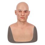 Realistic Silicone Head Mask Crossdresser Masks with Shoulder Male George (2)