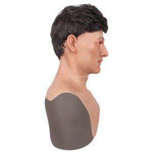 Realistic Silicone Head Mask Crossdresser Masks with Shoulder Male George (7)