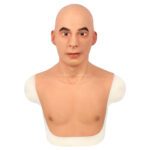 Realistic Silicone Head Mask Crossdresser Masks with Shoulder Male Johnny (2)