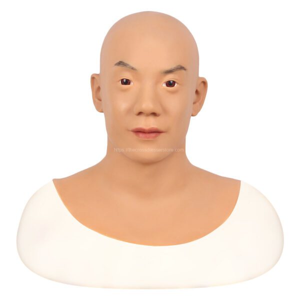 Realistic Silicone Head Mask Crossdresser Masks with Shoulder Male Justin (2)