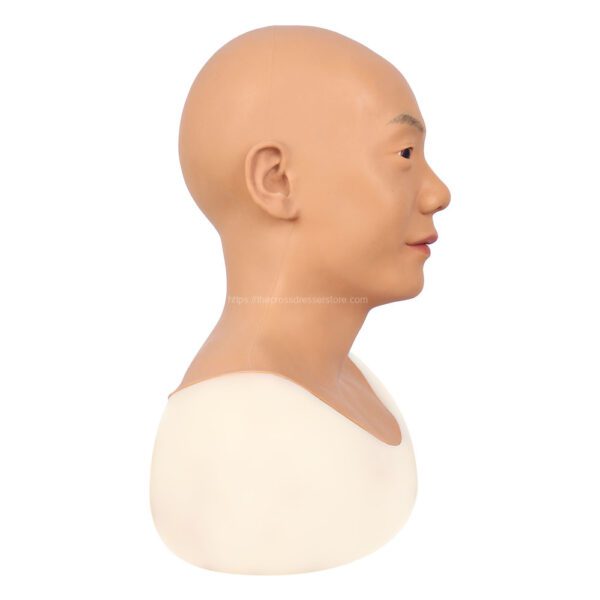 Realistic Silicone Head Mask Crossdresser Masks with Shoulder Male Justin (4)