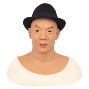 Realistic Silicone Head Mask Crossdresser Masks with Shoulder Male Justin (6)