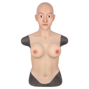 Realistic Silicone Head Mask with Breast Forms for Crossdresser Trangender Destiney (2)