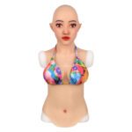 Realistic Silicone Head Mask with Breast Forms for Crossdresser Trangender Giana (12)
