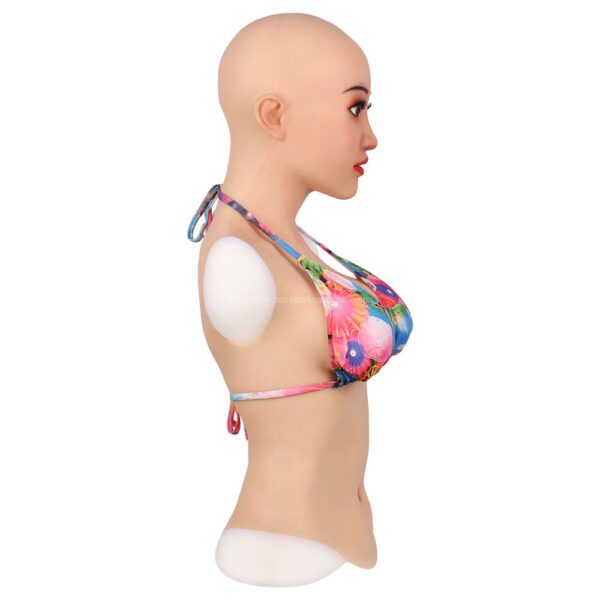 Realistic Silicone Head Mask with Breast Forms for Crossdresser Trangender Giana (6)