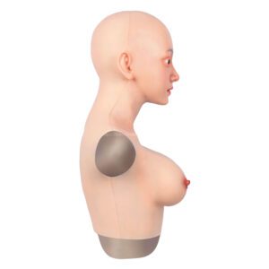 Realistic Silicone Head Mask with Breast Forms for Crossdresser Trangender Nicola (4)
