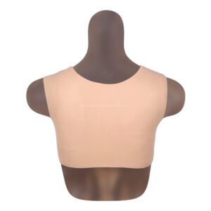 Round Neck Silicone Breast Forms Crossdresser Boobs Drag Queen Breastplate C Cup (Thin) (6)