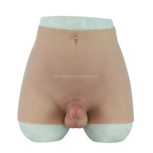 Silicone Dildo Panties Boxer Quarter Length Hollow for Male V4 13cm 14cm 15cm (2)