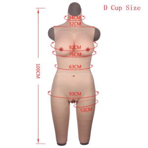Silicone Full Bodysuit Crossdresser Bodysuits Half Length V4 D Cup Size M (11)