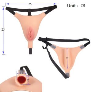 Silicone Gaff T-back Tong Vagina Pant Crossdresser Underwear (1)，