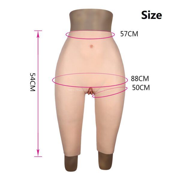 ilicone-Vagina-Panties-Fake-Vagina-Pant-Hip-Enhance-Half-Length-Standard-Size