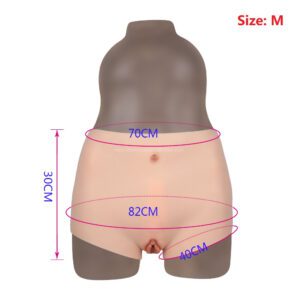 Silicone Vagina Panties Fake Vagina Pant Hip Enhance Quarter Length Size M