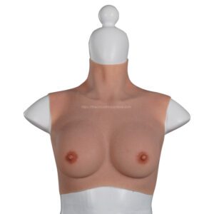 Upgrade High Neck Silicone Breast Forms Crossdresser Boobs Drag Queen Breastplate B Cup (3)