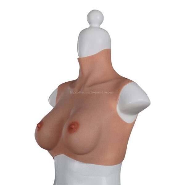 Upgrade High Neck Silicone Breast Forms Crossdresser Boobs Drag Queen Breastplate C Cup (3)