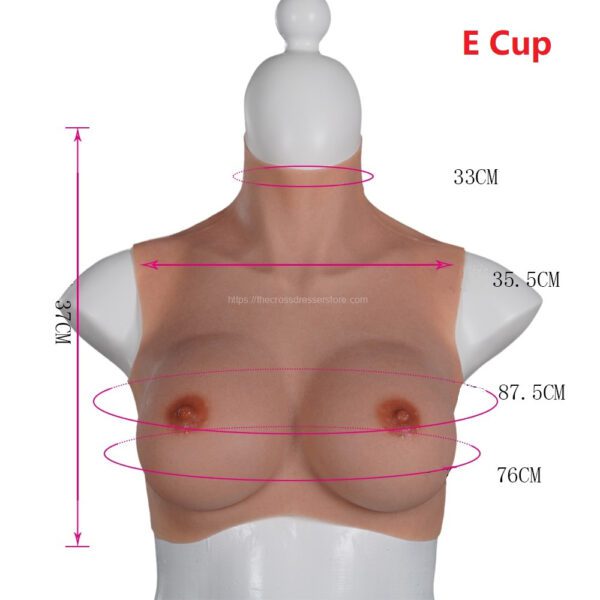 Upgrade High Neck Silicone Breast Forms Crossdresser Boobs Drag Queen Breastplate E Cup (1)