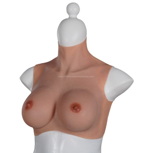 Upgrade High Neck Silicone Breast Forms Crossdresser Boobs Drag Queen Breastplate E Cup (2)