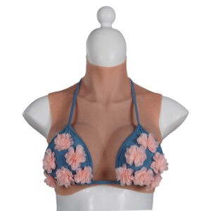 high neck silicone breast forms crossdresser boobs drag queen breastplate v5 e cup