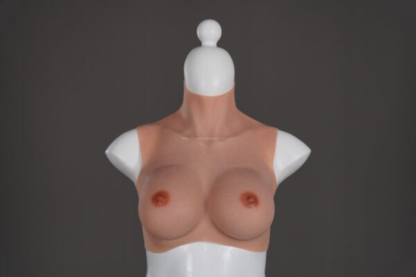 Upgrade High Neck Silicone Breast Forms Crossdresser Boobs Drag Queen Breastplate E Cup(11)