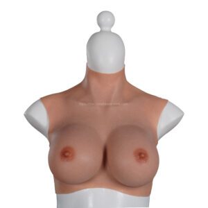 Upgrade High Neck Silicone Breast Forms Crossdresser Boobs Drag Queen Breastplate F Cup (6)