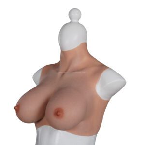 Upgrade High Neck Silicone Breast Forms Crossdresser Boobs Drag Queen Breastplate H Cup (2)