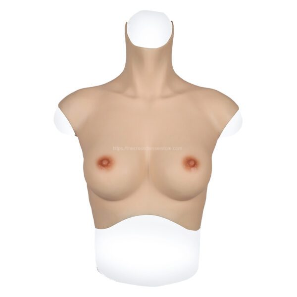 high neck silicone breast forms crossdresser boobs breastplate v7 b cup men size m (4)