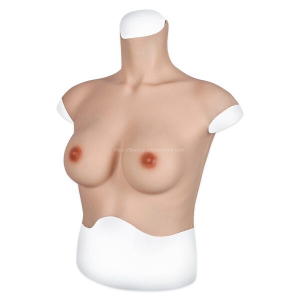 high neck silicone breast forms crossdresser boobs breastplate v7 c cup men size m (4)