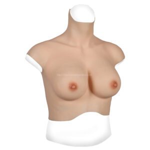 high neck silicone breast forms crossdresser boobs breastplate v7 d cup men size l (4)