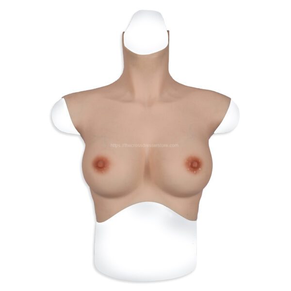 high neck silicone breast forms crossdresser boobs breastplate v7 d cup size s (5)