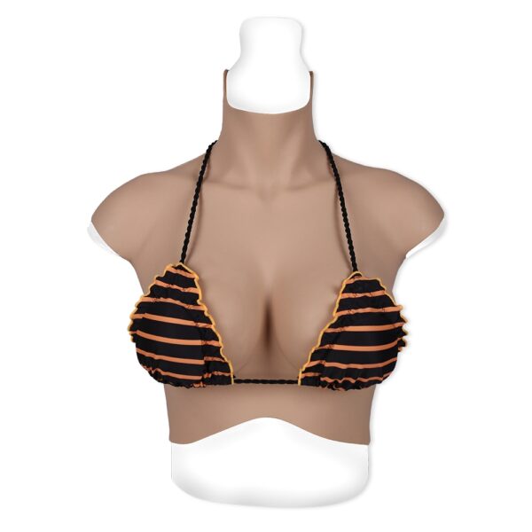high neck silicone breast forms crossdresser boobs breastplate v7 e cup women size m