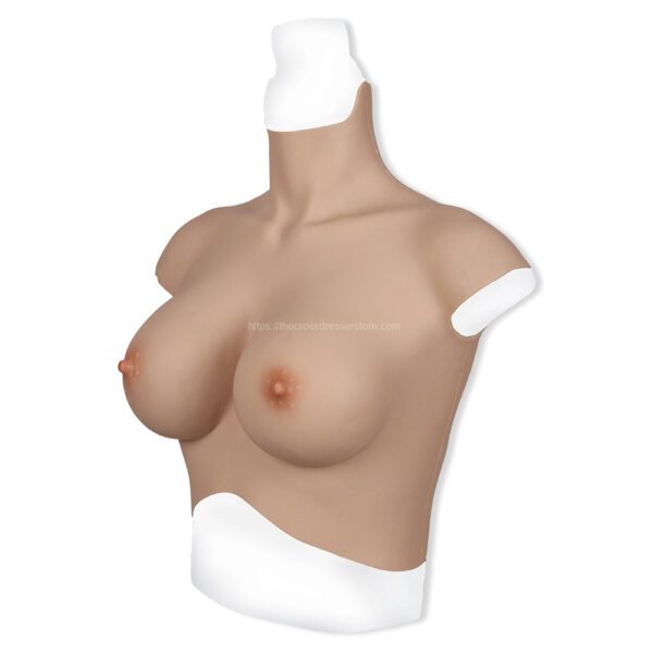 high neck silicone breast forms crossdresser boobs breastplate v7 e cup men size m (2)