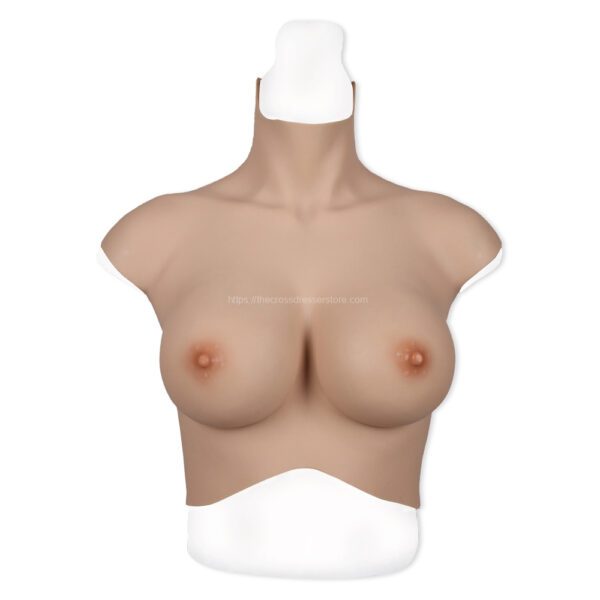high neck silicone breast forms crossdresser boobs breastplate v7 e cup men size m (5)