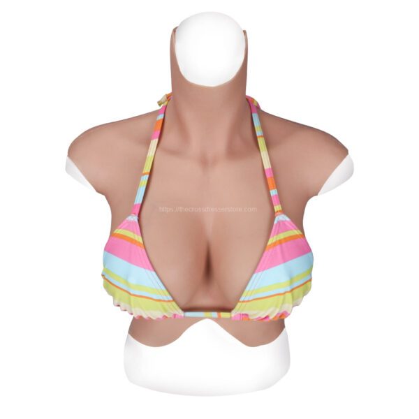 high neck silicone breast forms crossdresser boobs breastplate v7 e cup size s (10)