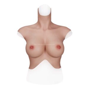 high neck silicone breast forms crossdresser boobs breastplate v7 e cup size s (2)
