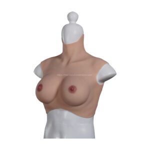 high neck silicone breast forms crossdresser boobs breastplate v8 b cup size l (3)