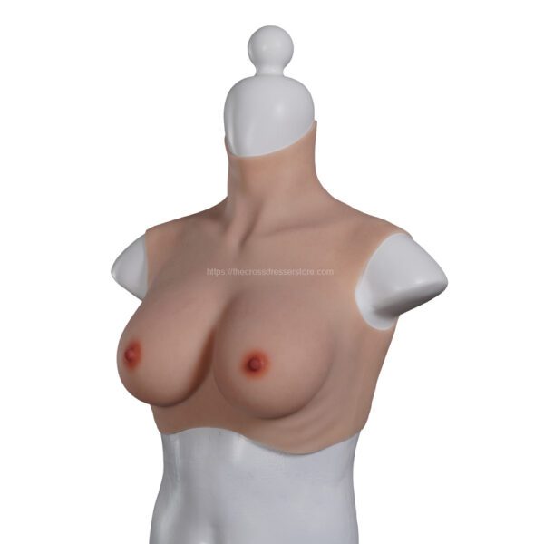high neck silicone breast forms crossdresser boobs breastplate v8 c cup size m (5)