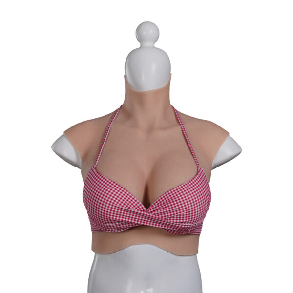 high neck silicone breast forms crossdresser boobs breastplate v8 d cup size l