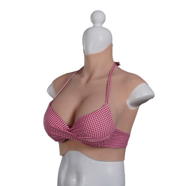 high neck silicone breast forms crossdresser boobs breastplate v8 d cup size l
