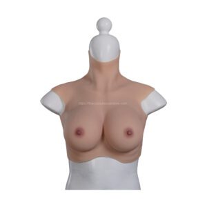 high neck silicone breast forms crossdresser boobs breastplate v8 d cup size m (3)
