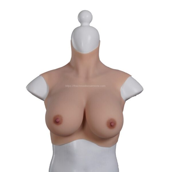 high neck silicone breast forms crossdresser boobs breastplate v8 e cup size m (3)